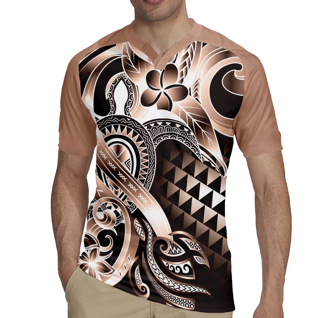 Aloha Mocha Mousse Tribal Honu Tattoo Rugby Jersey