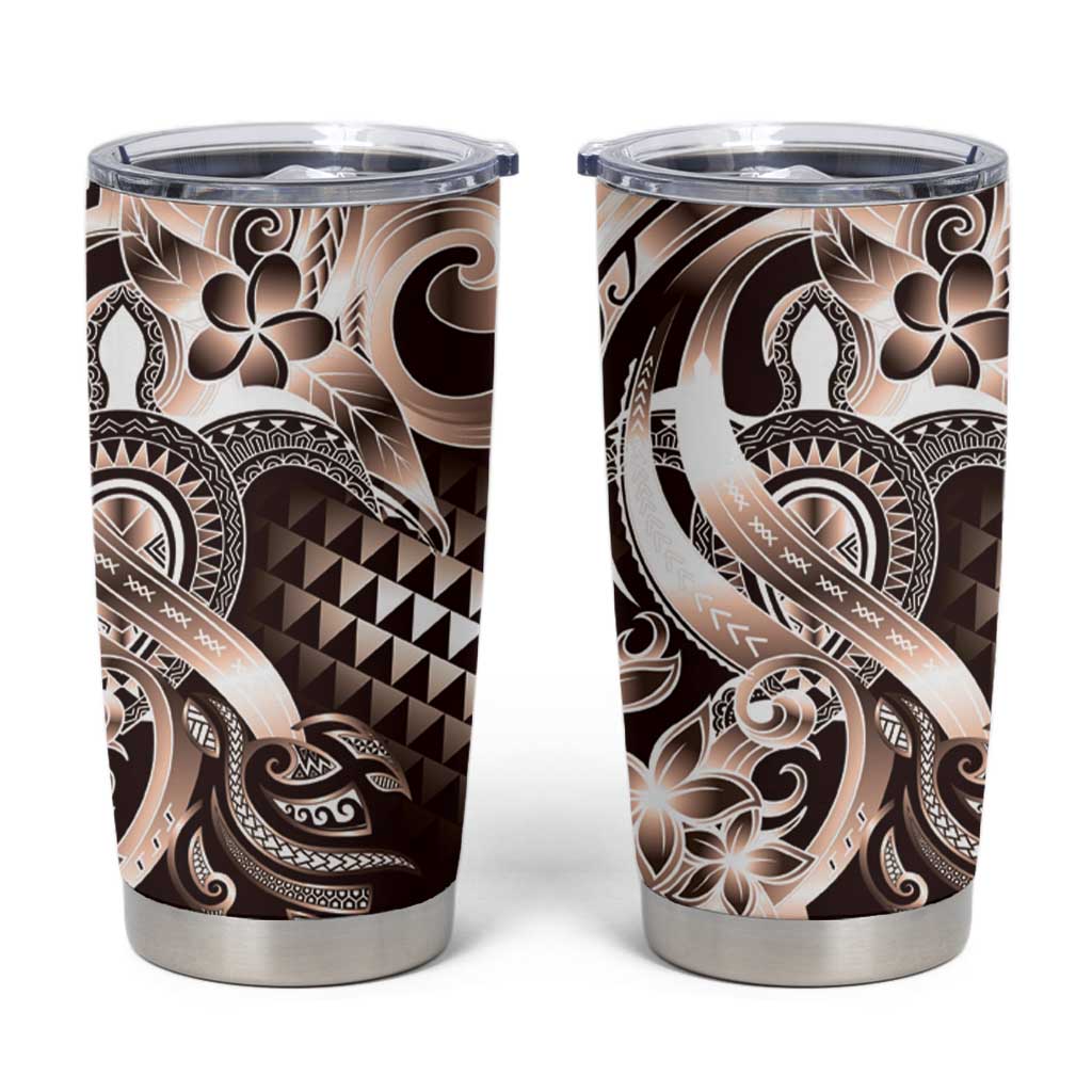 Aloha Mocha Mousse Tribal Honu Tattoo Tumbler Cup