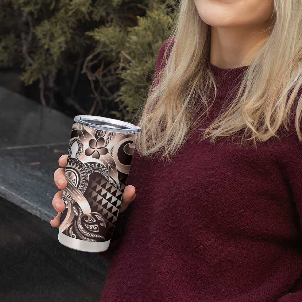 Aloha Mocha Mousse Tribal Honu Tattoo Tumbler Cup