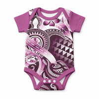Aloha Pink Tribal Honu Tattoo Baby Onesie LT9 Pink - Polynesian Pride
