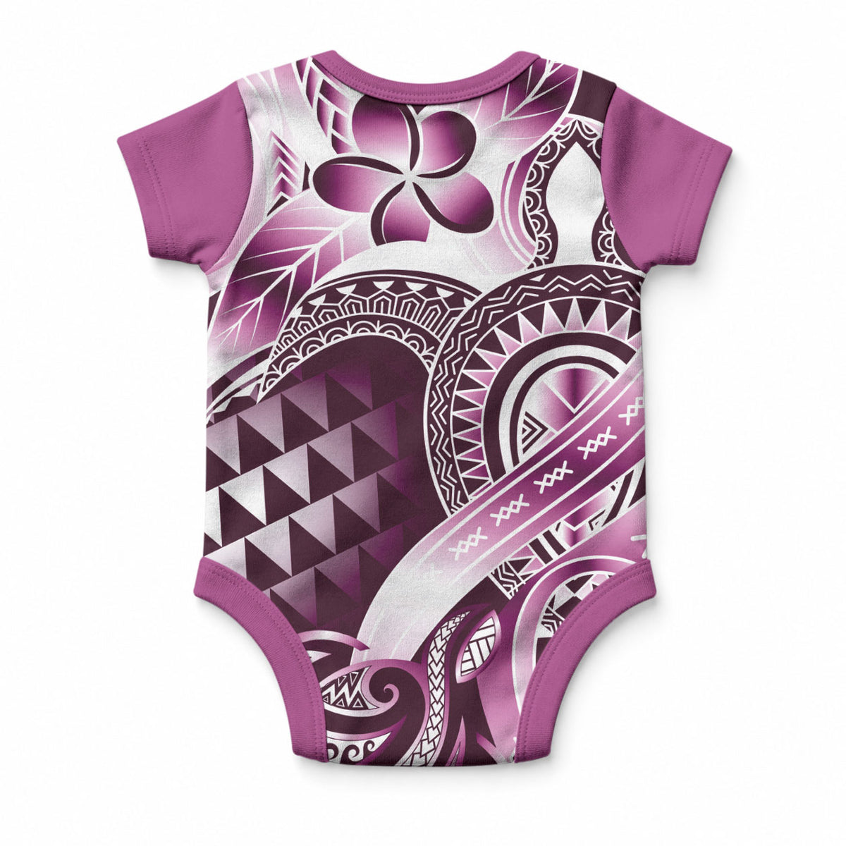 Aloha Pink Tribal Honu Tattoo Baby Onesie LT9 - Polynesian Pride