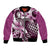 Aloha Pink Tribal Honu Tattoo Bomber Jacket