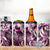 Aloha Pink Tribal Honu Tattoo 4 in 1 Can Cooler Tumbler
