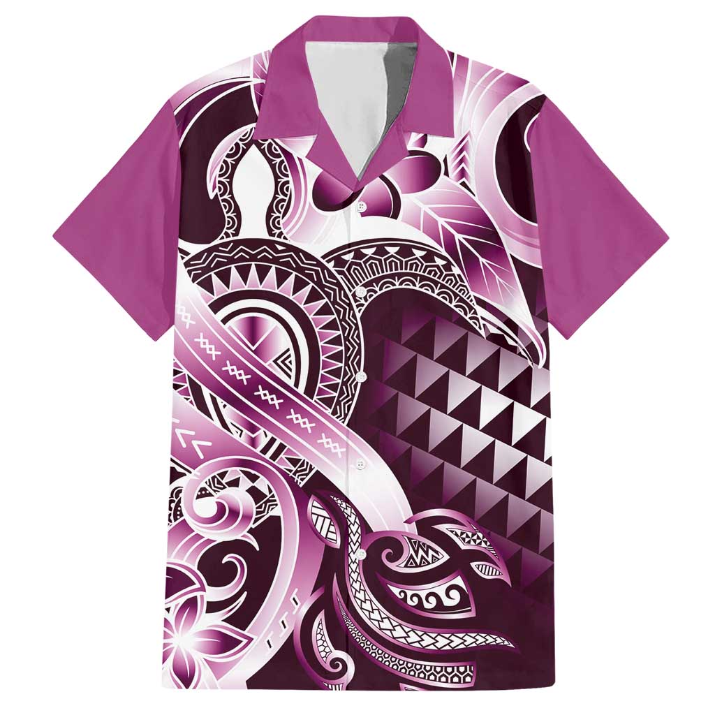 Aloha Pink Tribal Honu Tattoo Hawaiian Shirt