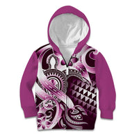 Aloha Pink Tribal Honu Tattoo Kid Hoodie