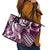 Aloha Pink Tribal Honu Tattoo Leather Tote Bag