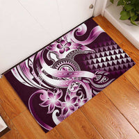 Aloha Pink Tribal Honu Tattoo Rubber Doormat