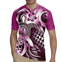 Aloha Pink Tribal Honu Tattoo Rugby Jersey