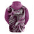 Aloha Pink Tribal Honu Tattoo Zip Hoodie