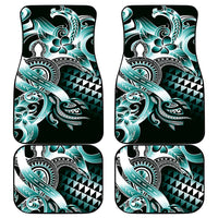 Aloha Turquoise Tribal Honu Tattoo Car Mats