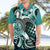 Aloha Turquoise Tribal Honu Tattoo Hawaiian Shirt