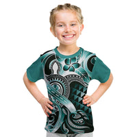 Aloha Turquoise Tribal Honu Tattoo Kid T Shirt