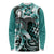 Aloha Turquoise Tribal Honu Tattoo Long Sleeve Shirt