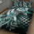 Aloha Turquoise Tribal Honu Tattoo Quilt Bed Set