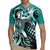 Aloha Turquoise Tribal Honu Tattoo Rugby Jersey