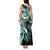 Aloha Turquoise Tribal Honu Tattoo Tank Maxi Dress