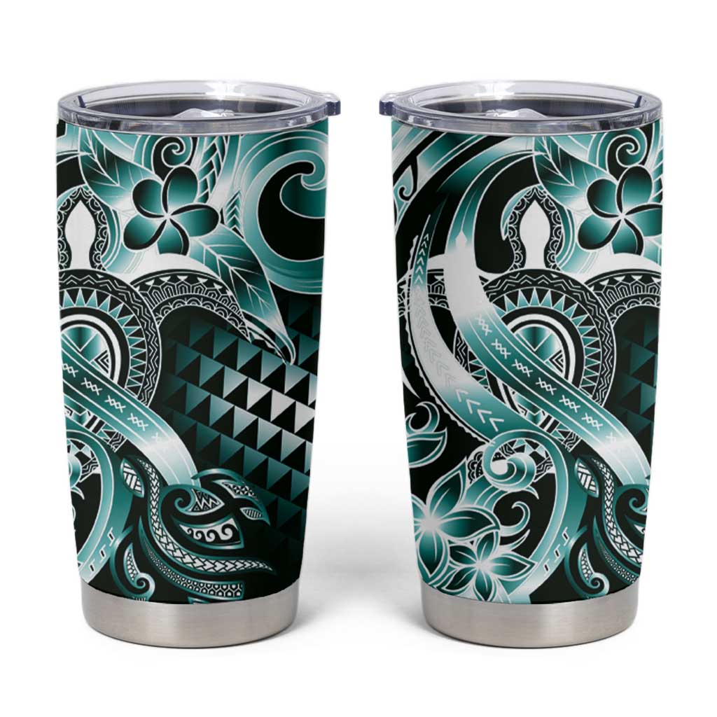 Aloha Turquoise Tribal Honu Tattoo Tumbler Cup