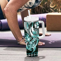 Aloha Turquoise Tribal Honu Tattoo Tumbler With Handle