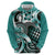 Aloha Turquoise Tribal Honu Tattoo Zip Hoodie