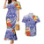 Personalised Chuuk States Humpback Whale Couples Matching Mermaid Dress and Hawaiian Shirt Polynesian Tropical Flowers