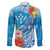 Personalised Kosrae States Humpback Whale Family Matching Puletasi and Hawaiian Shirt Polynesian Tropical Flowers