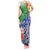 Personalised Pohnpei States Humpback Whale Tank Maxi Dress Polynesian Tropical Flowers