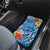 Personalised Yap States Humpback Whale Car Mats Polynesian Tropical Flowers