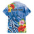 Personalised Yap States Humpback Whale Hawaiian Shirt Polynesian Tropical Flowers