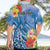 Personalised Yap States Humpback Whale Hawaiian Shirt Polynesian Tropical Flowers