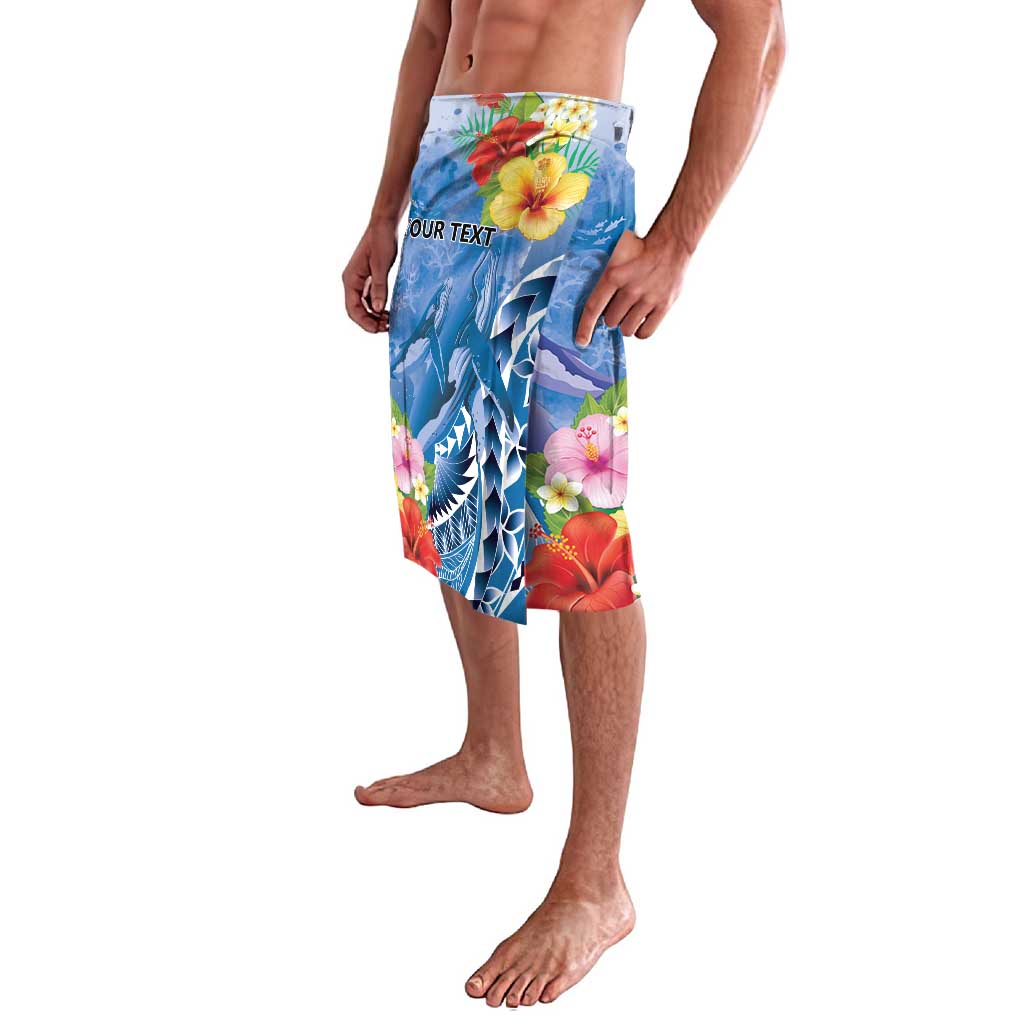 Personalised Yap States Humpback Whale Lavalava Polynesian Tropical Flowers