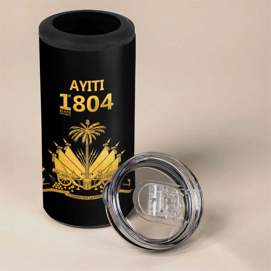 Haiti Independence Day 4 in 1 Can Cooler Tumbler The First Black Republic Since 1804