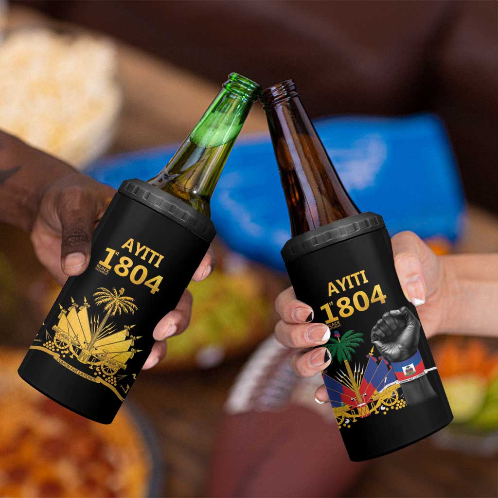 Haiti Independence Day 4 in 1 Can Cooler Tumbler The First Black Republic Since 1804