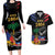 Haiti Independence Day Couples Matching Long Sleeve Bodycon Dress and Hawaiian Shirt The First Black Republic Since 1804