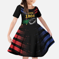 Haiti Independence Day Kid Short Sleeve Dress The First Black Republic Since 1804 LT9 KID Blakc - Polynesian Pride