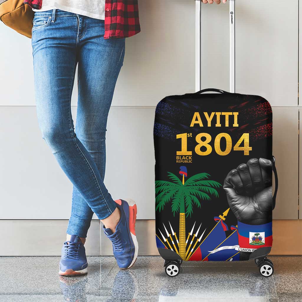 Haiti Independence Day Luggage Cover The First Black Republic Since 1804 LT9 - Polynesian Pride