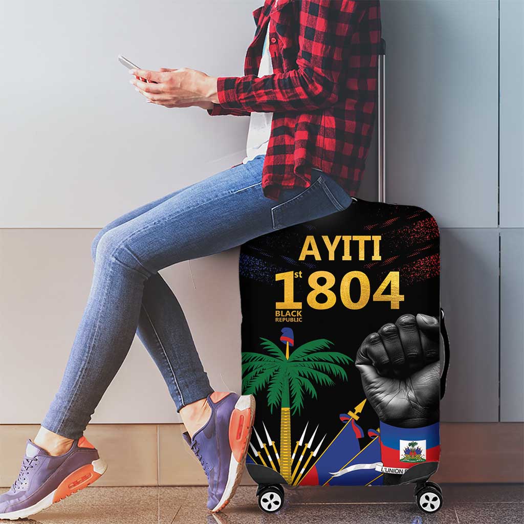 Haiti Independence Day Luggage Cover The First Black Republic Since 1804 LT9 - Polynesian Pride