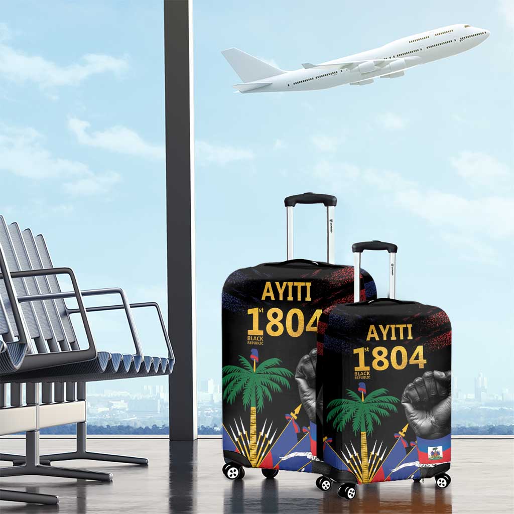 Haiti Independence Day Luggage Cover The First Black Republic Since 1804 LT9 - Polynesian Pride