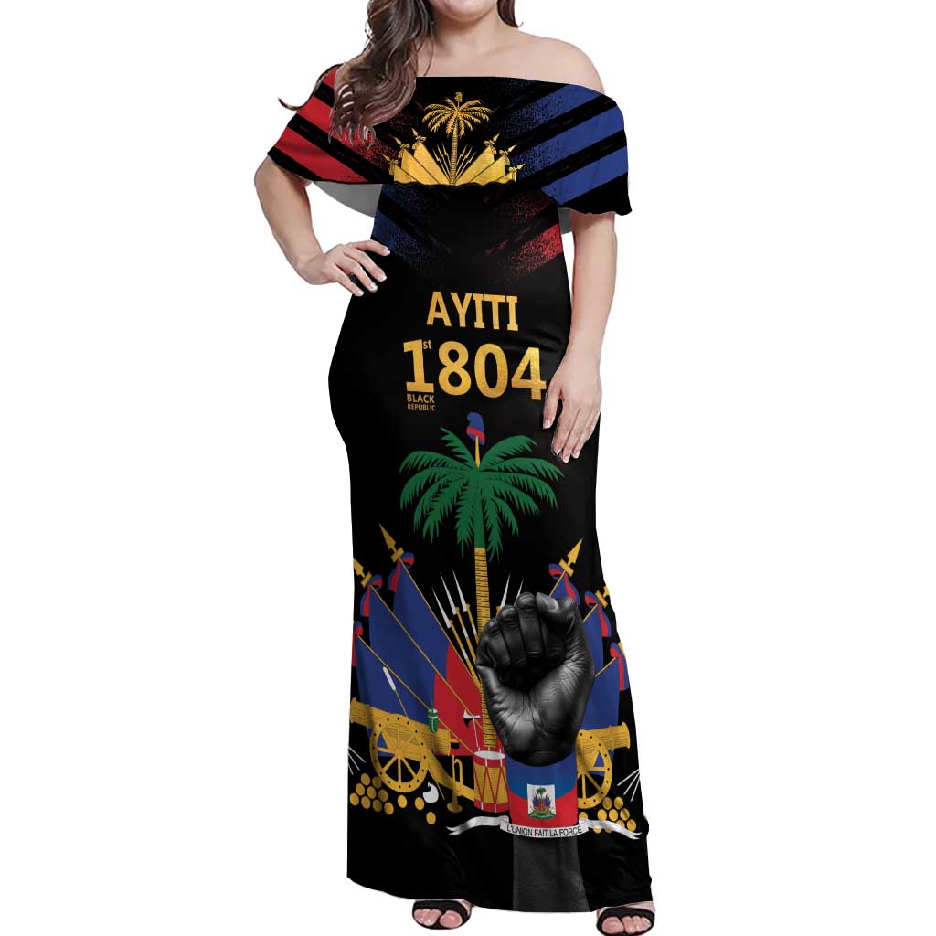 Haiti Independence Day Off Shoulder Maxi Dress The First Black Republic Since 1804