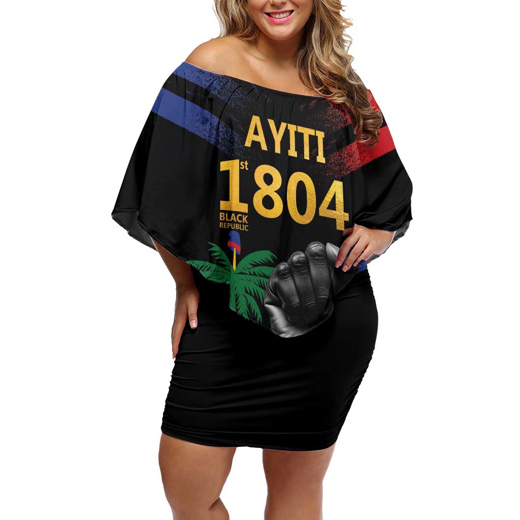 Haiti Independence Day Off Shoulder Short Dress The First Black Republic Since 1804