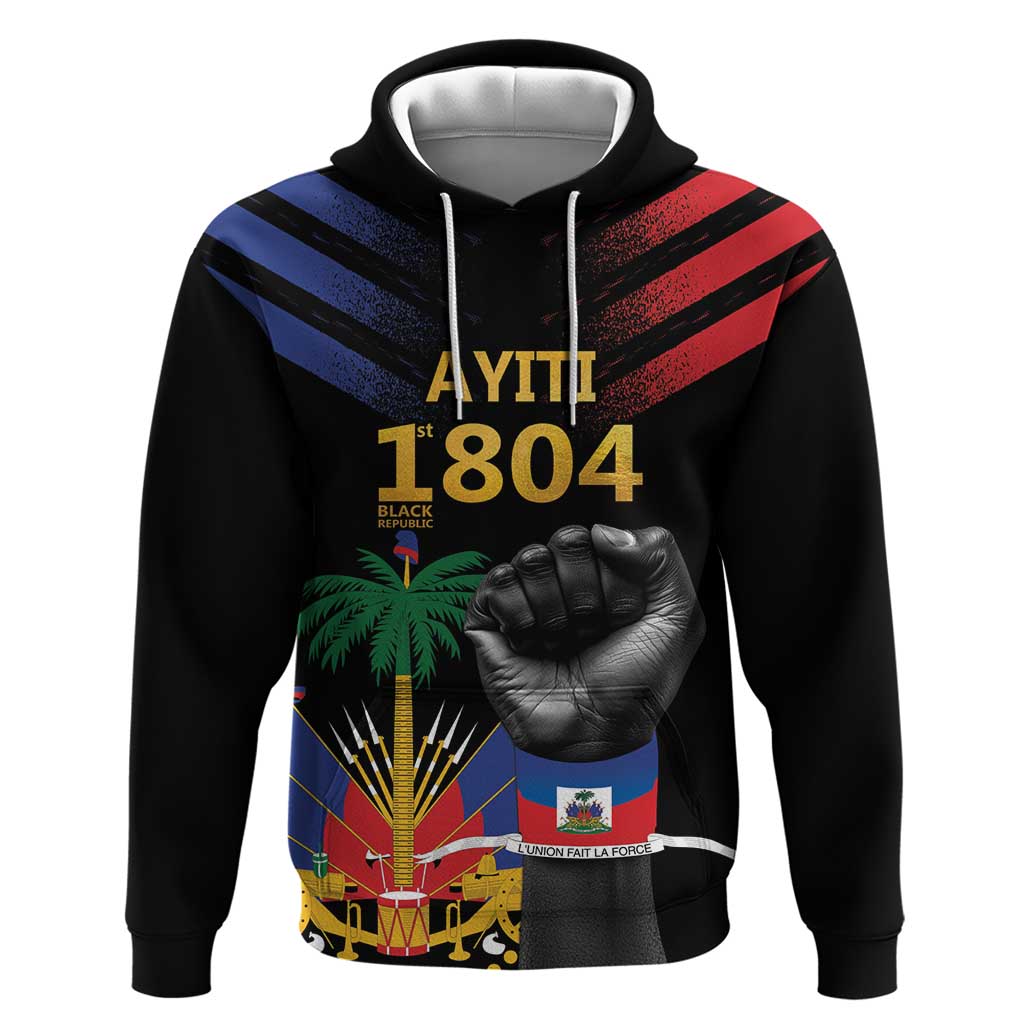 Haiti Independence Day Zip Hoodie The First Black Republic Since 1804 LT9 Pullover Hoodie Blakc - Polynesian Pride