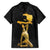 Haitian Negre Marron 1804 Family Matching Short Sleeve Bodycon Dress and Hawaiian Shirt Black Polynesian Pattern