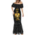 Haitian Negre Marron 1804 Mermaid Dress Black Polynesian Pattern