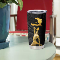 Haitian Negre Marron 1804 Tumbler Cup Black Polynesian Pattern