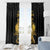 Haitian Negre Marron 1804 Window Curtain Black Polynesian Pattern