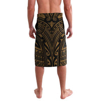 Haitian Negre Marron 1804 Lavalava Gold Polynesian Pattern