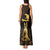 Haitian Negre Marron 1804 Tank Maxi Dress Gold Polynesian Pattern