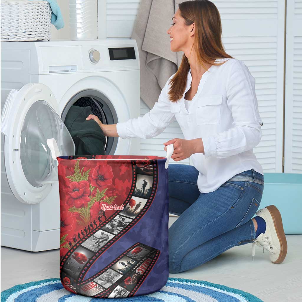 Personalised ANZAC Spirit 1915-2026 Filmstrip Tribute Laundry Basket Lest We Forget 25 April