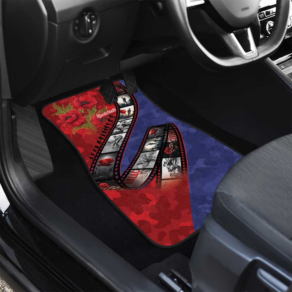 Personalised ANZAC Spirit 1915-2026 Filmstrip Tribute Car Mats Lest We Forget 25 April