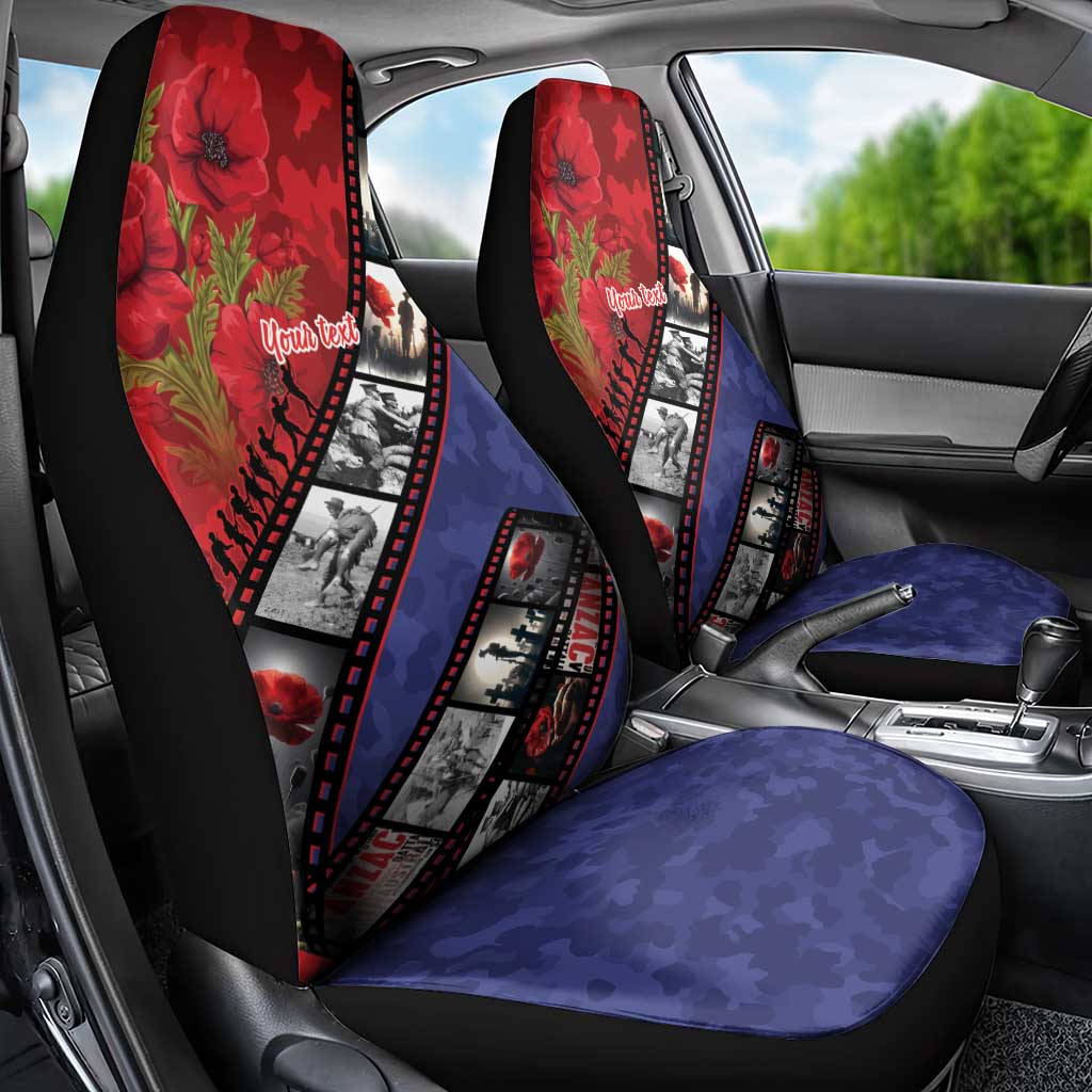 Personalised ANZAC Spirit 1915-2026 Filmstrip Tribute Car Seat Cover Lest We Forget 25 April LT9 - Polynesian Pride