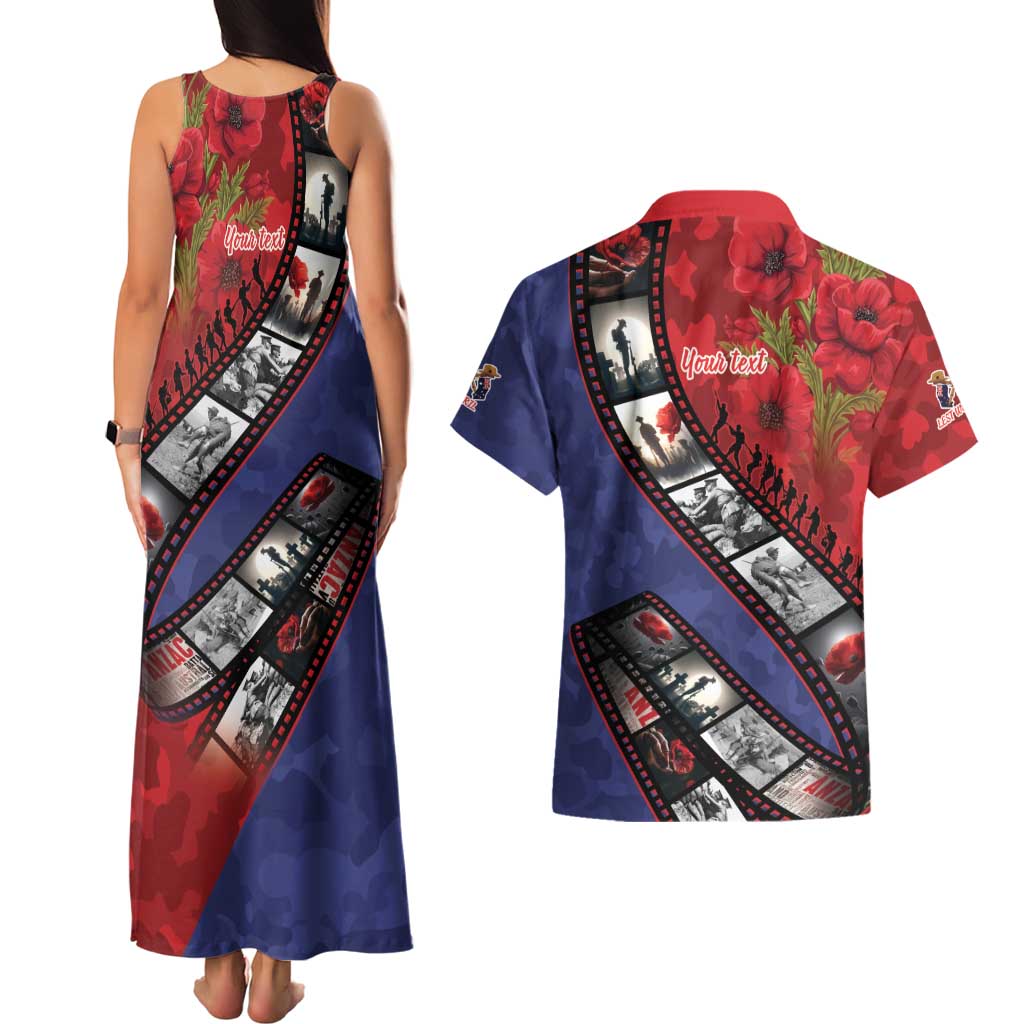 Personalised ANZAC Spirit 1915-2026 Filmstrip Tribute Couples Matching Tank Maxi Dress and Hawaiian Shirt Lest We Forget 25 April LT9 - Polynesian Pride